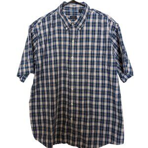 Arrow USA 1851 Men’s Button Up SS Collared Shirt Size x- large Multicolor Plaid